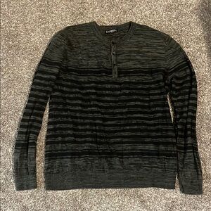 Express Dark Striped Pullover